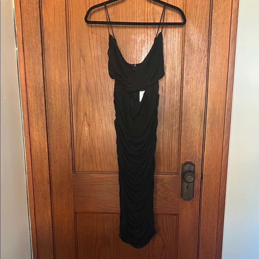 Chic Black Backless Women's Dress